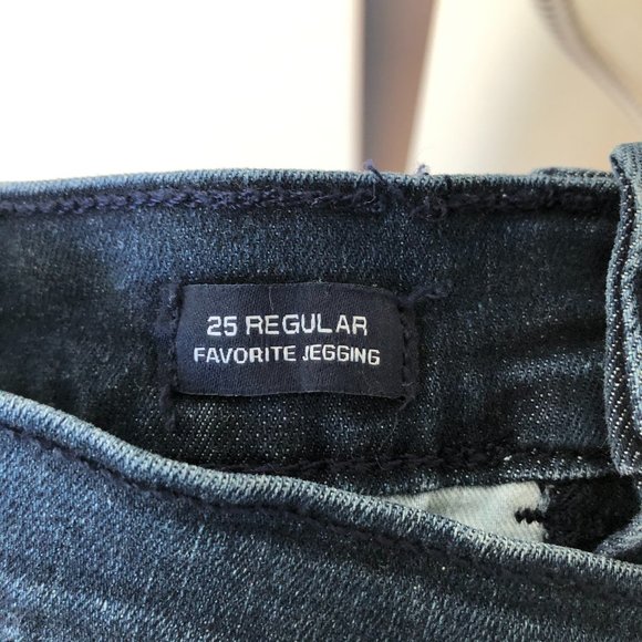 GAP Denim Dark Blue Torn Jeans 25 Regular - Picture 4 of 4